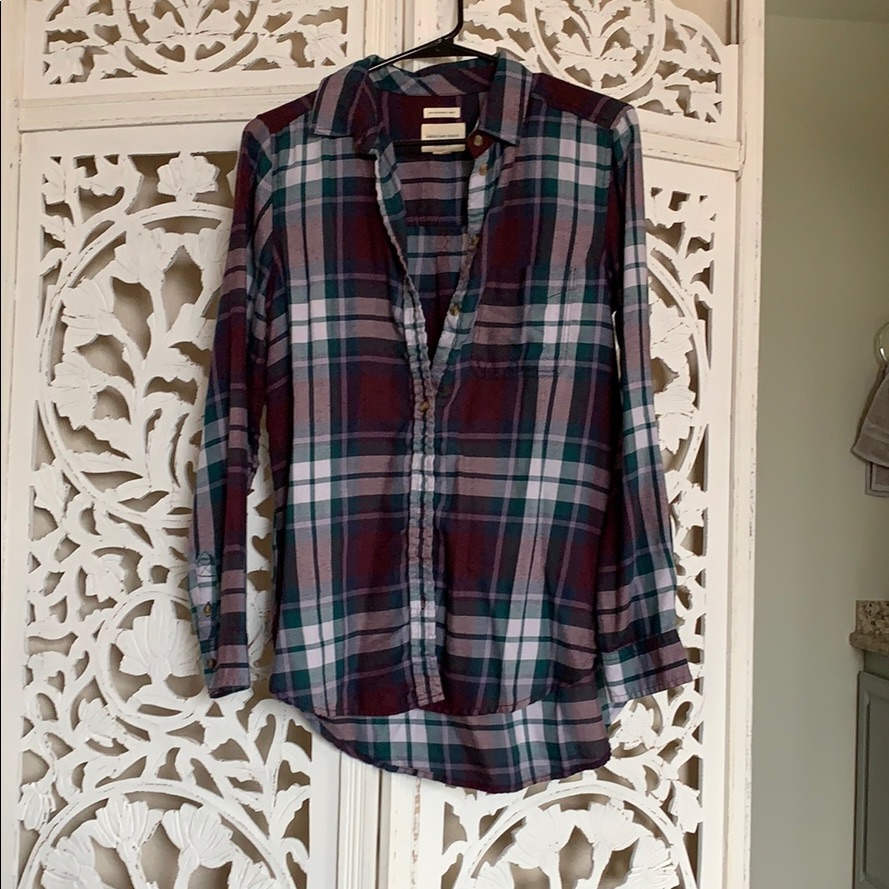 American Eagle Boyfriend Fit Plaid Lot X3 Size M